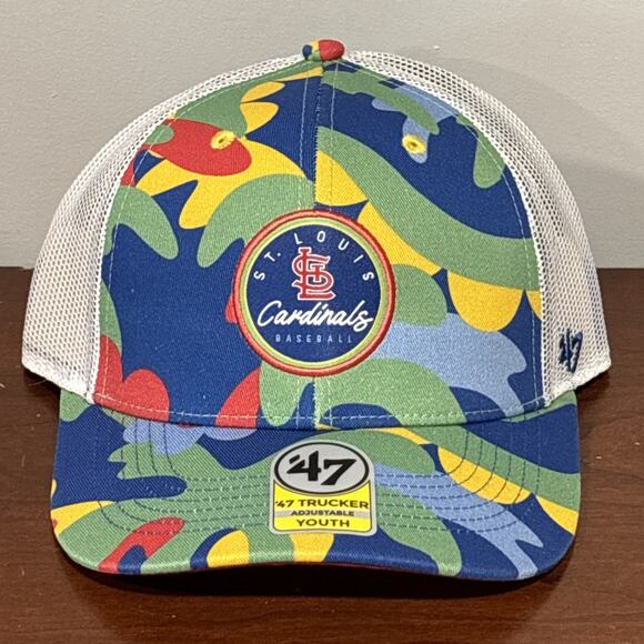 ’47 Other - '47 Brand St Louis Cardinals Youth Hat Boys Blue Snapback Trucker Mesh New